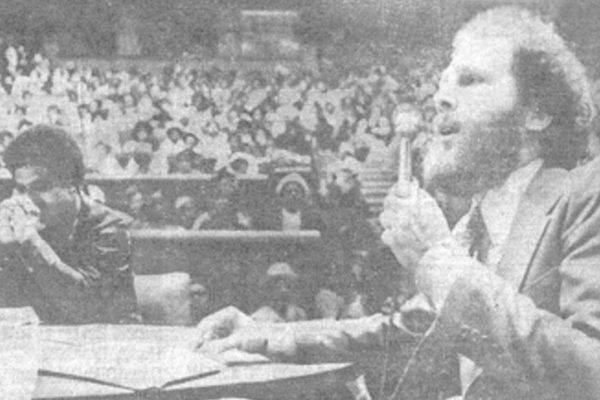 Speaking at a public hearing as Commissioner, Agency for Child Development (credit: Associated Press)